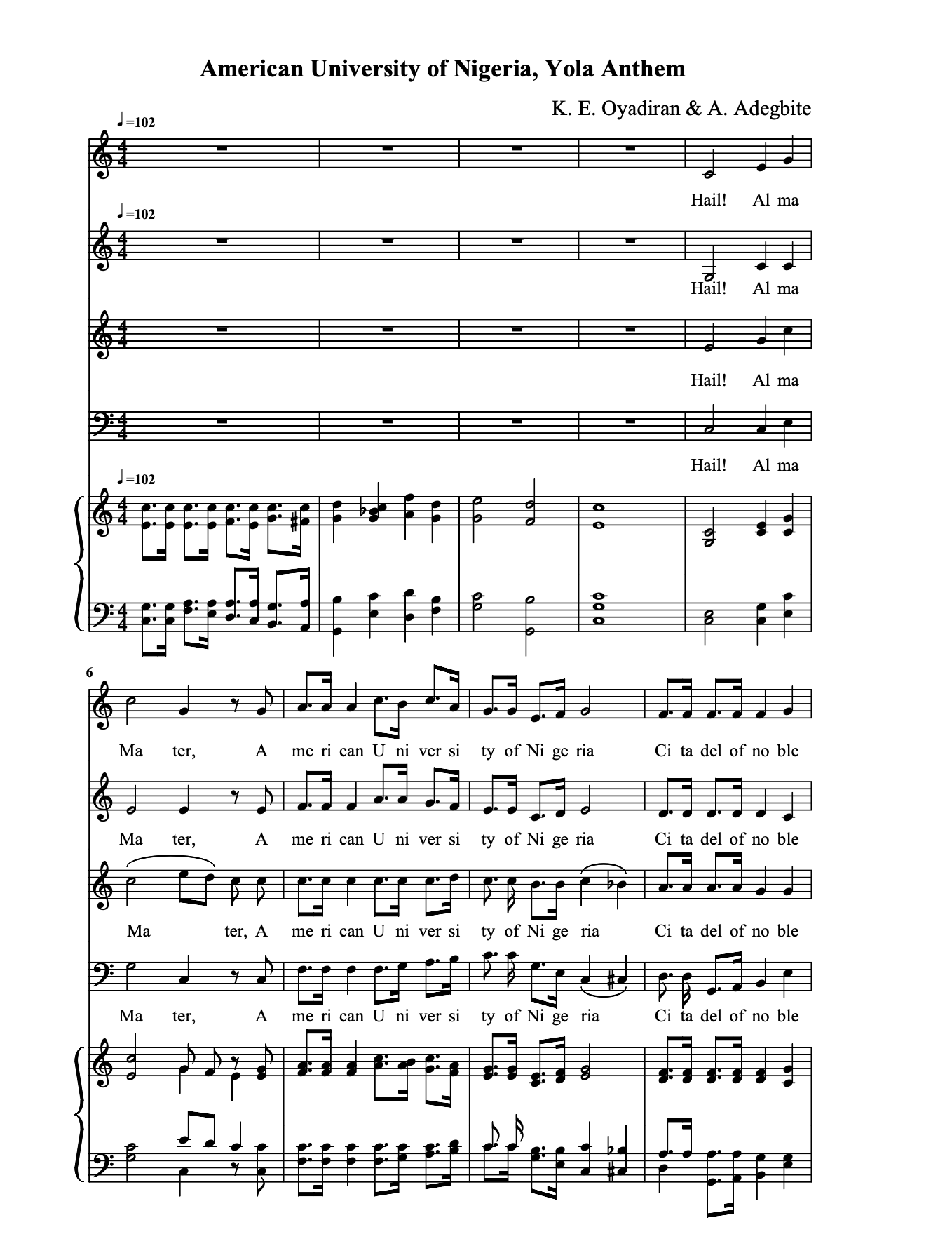 Preview for American University of Nigeria Anthem