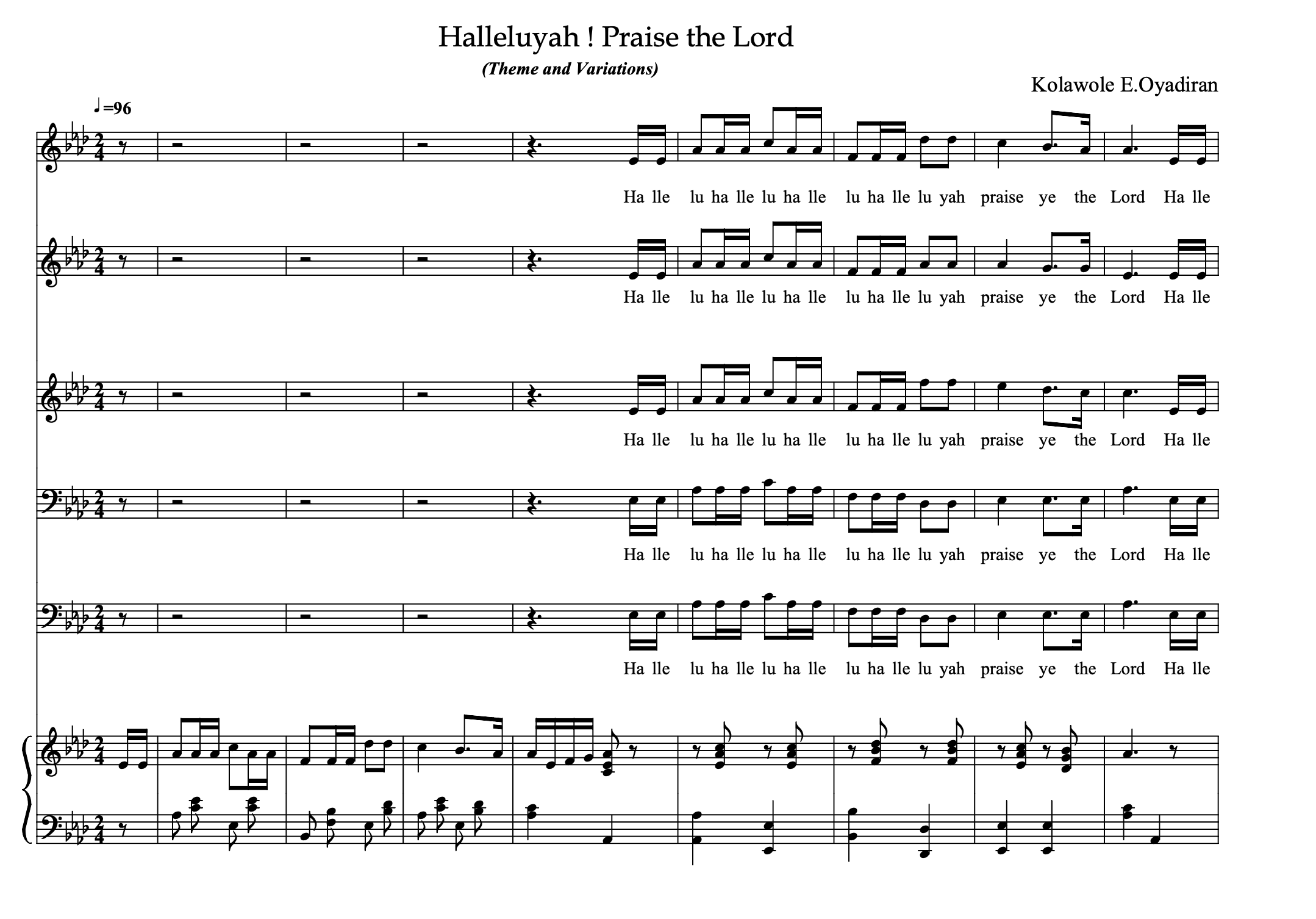 Preview for Halleluyah! Praise the Lord