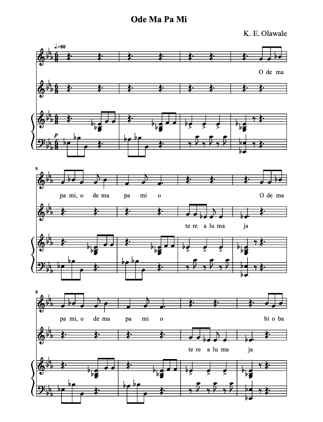 Preview for Ode Ma Pa Mi