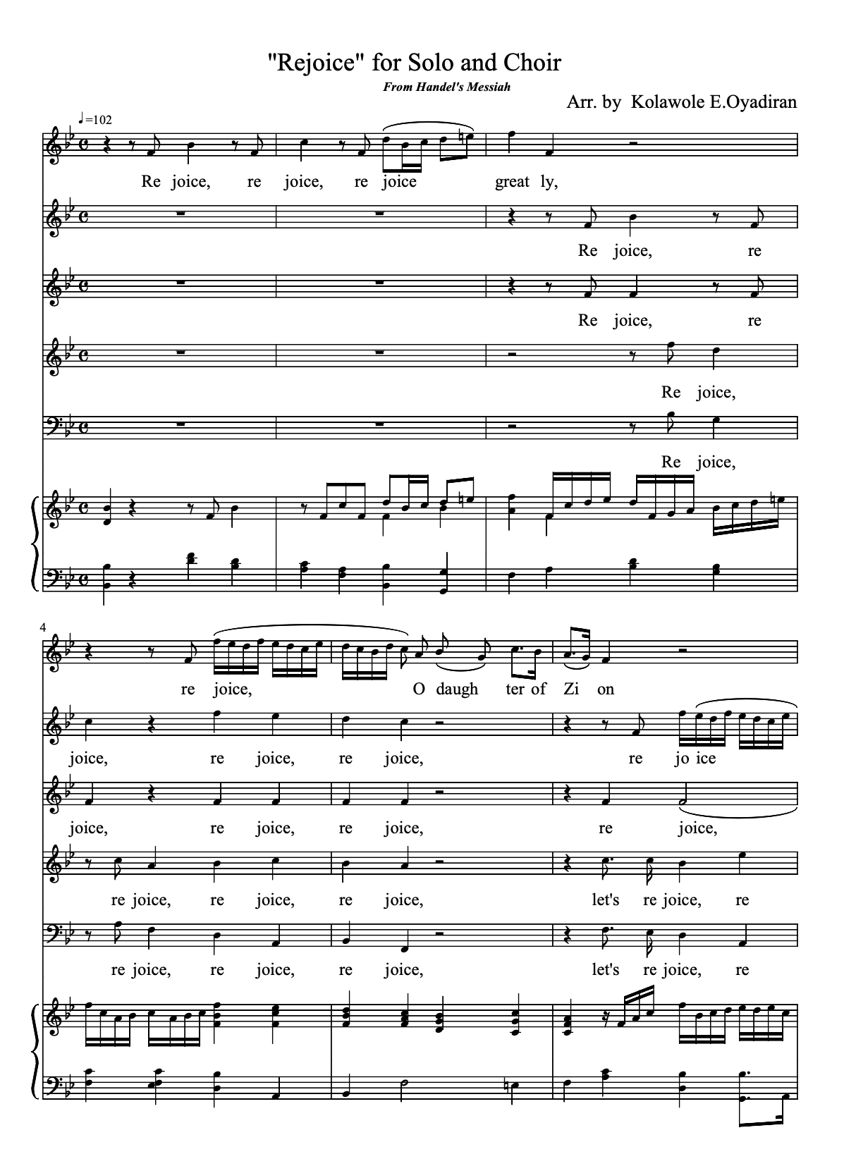 Preview for Rejoice for Solo and Choir