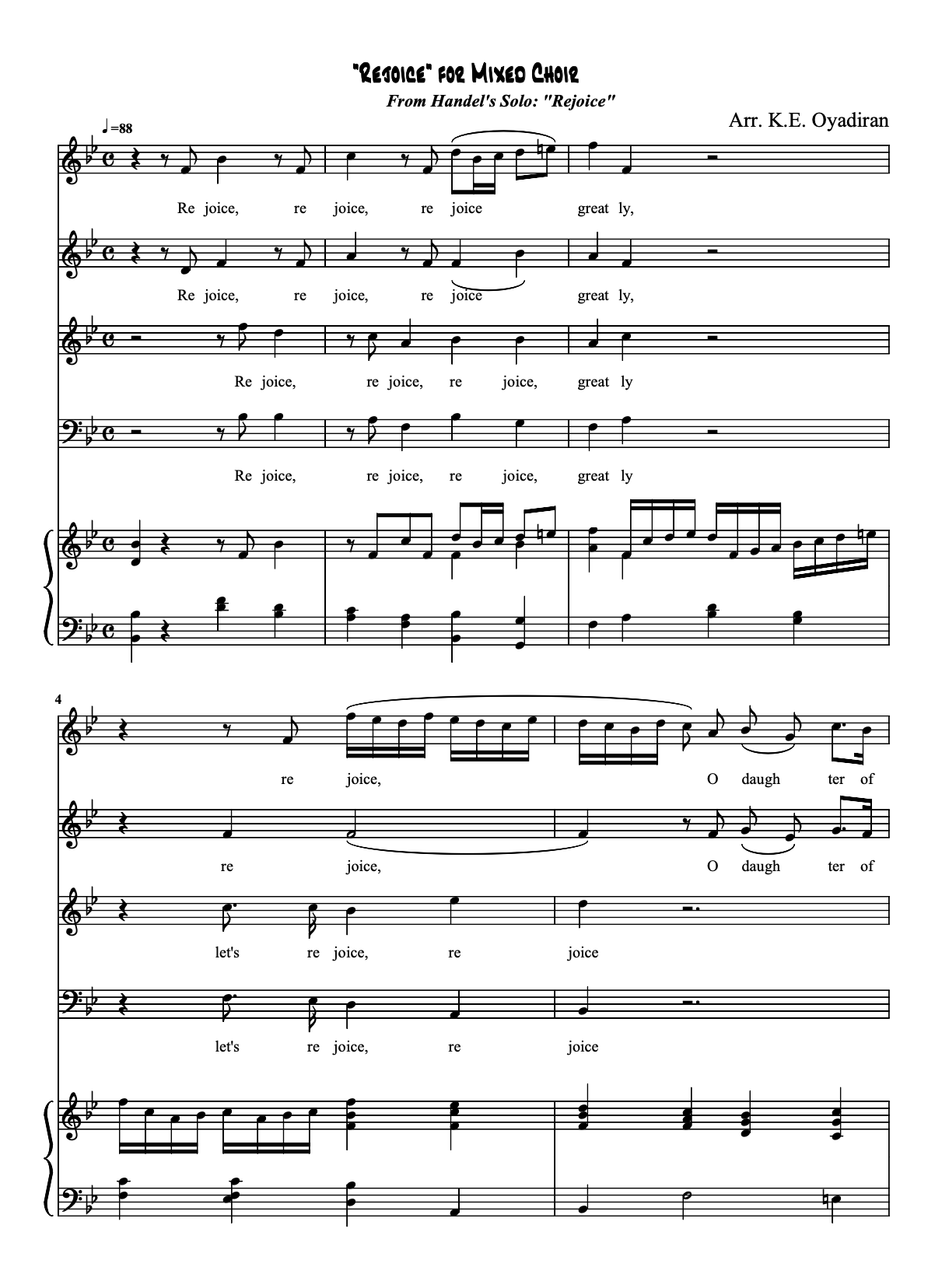 Preview for Rejoice for Mixed Choir