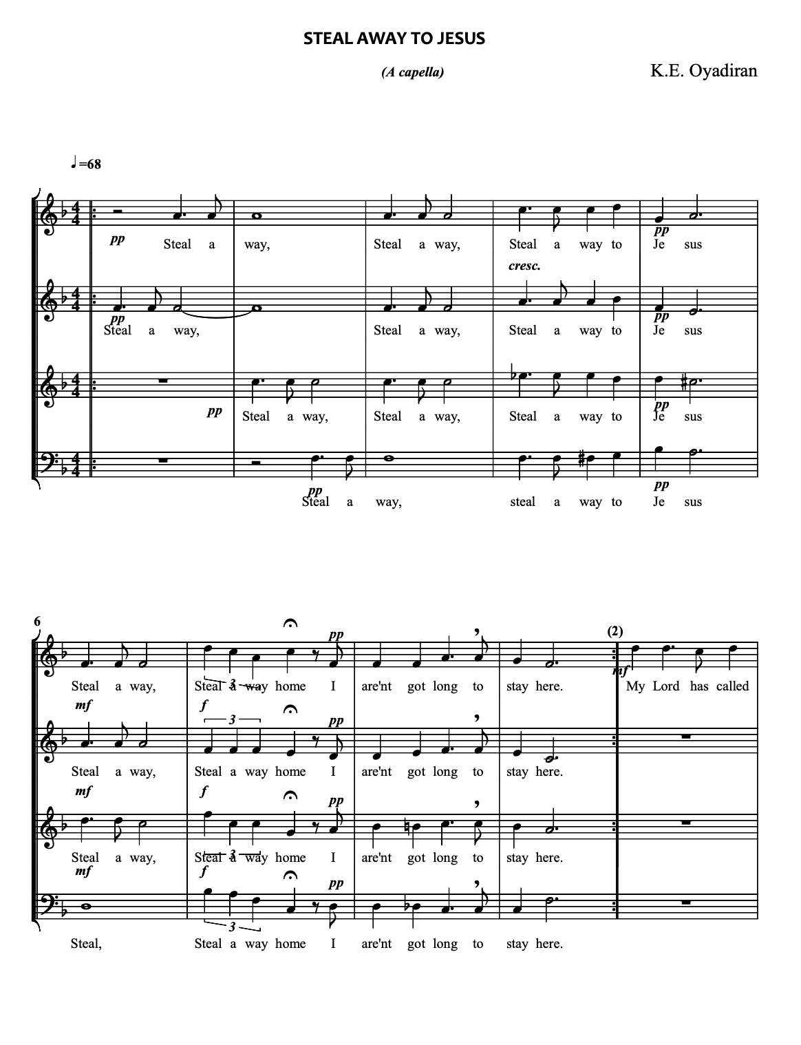 Preview for Steal Away to Jesus